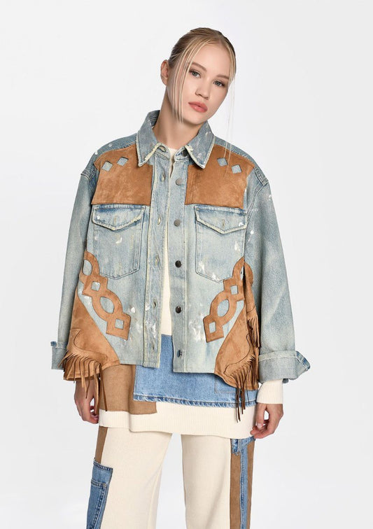 Jacket Denim Suede Cafe