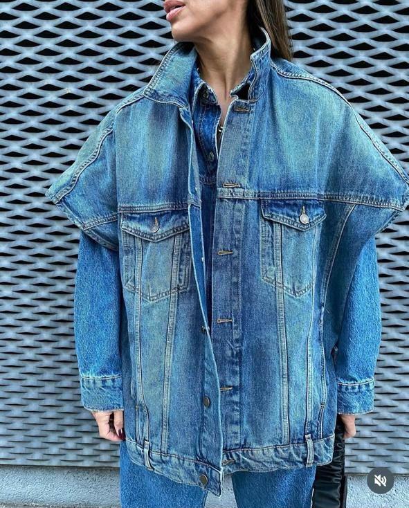 Jacket Denim Vest Oversized