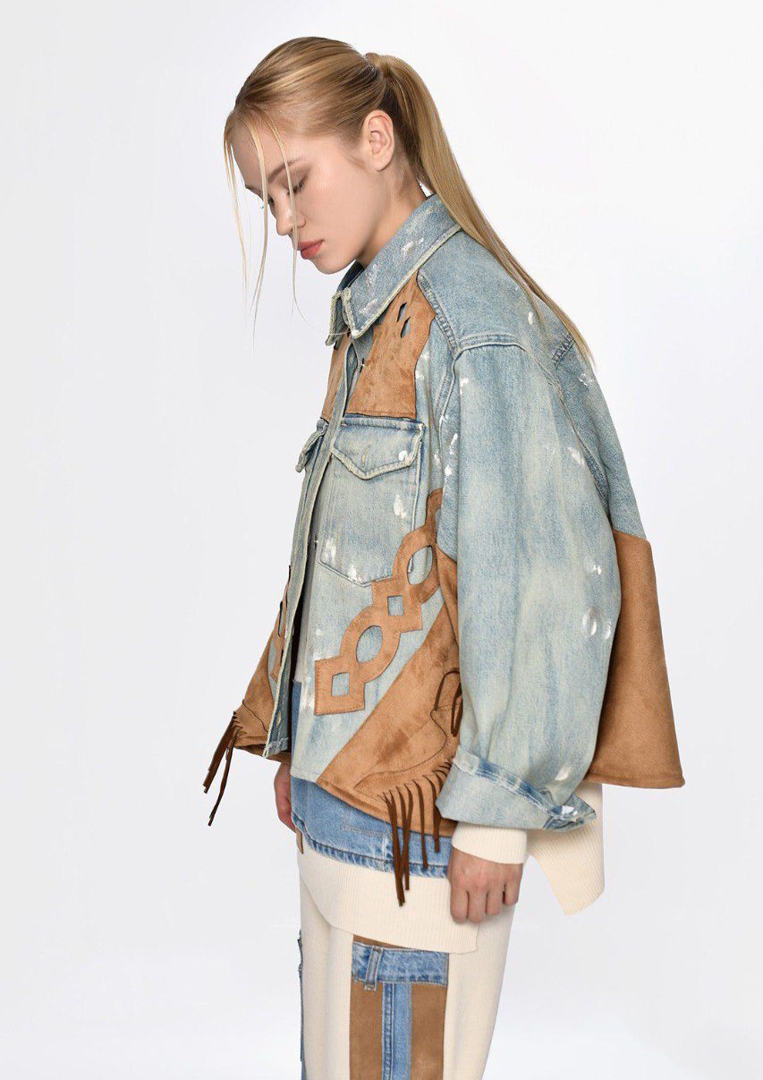 Jacket Denim Suede Cafe
