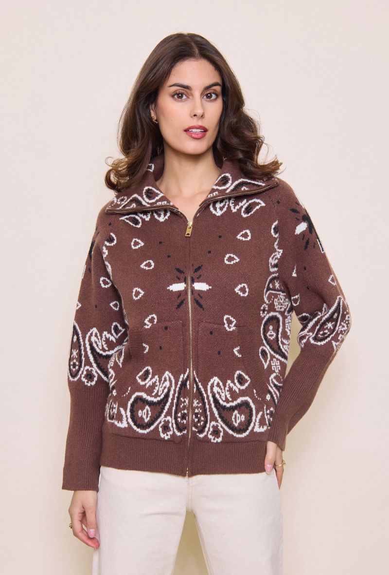 Bandana Zipper Brown