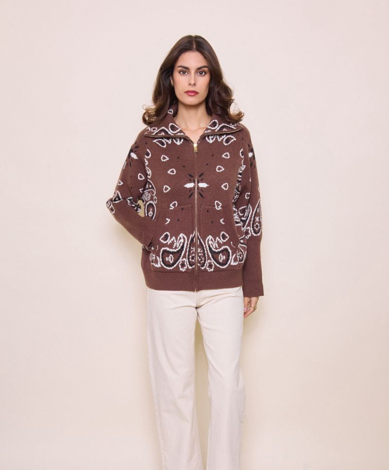 Bandana Zipper Brown