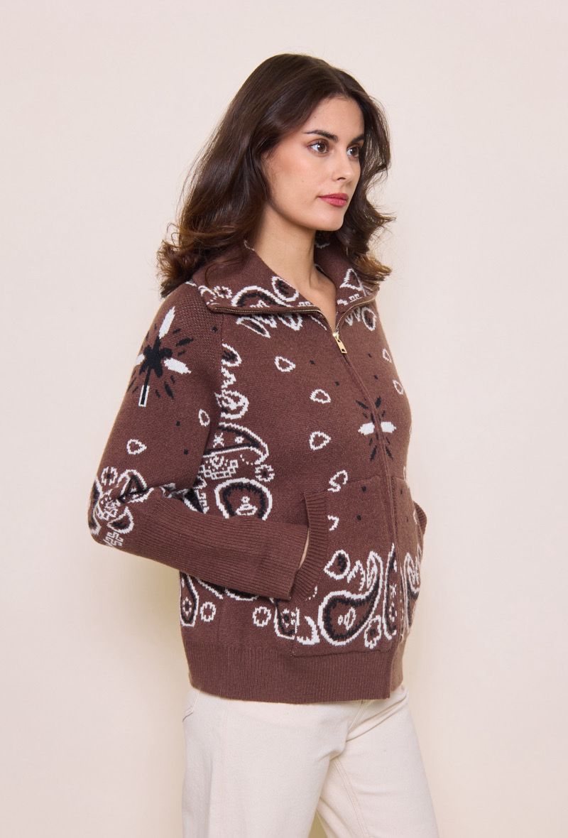 Bandana Zipper Brown