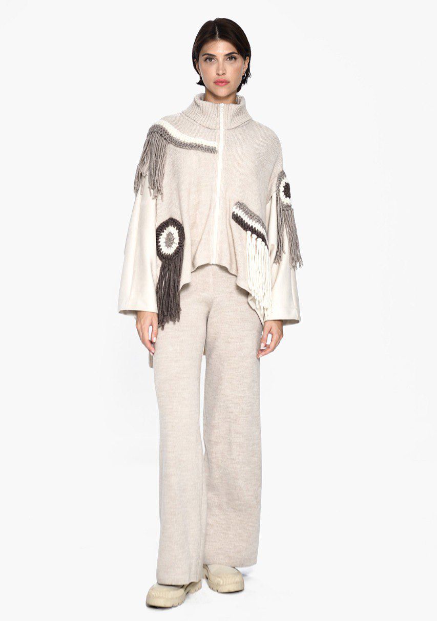 Jacket Zipper Fringers Boho