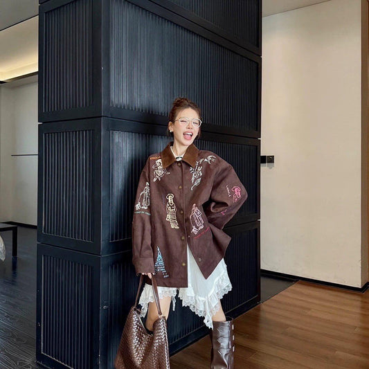 Jacket Suede Patterned