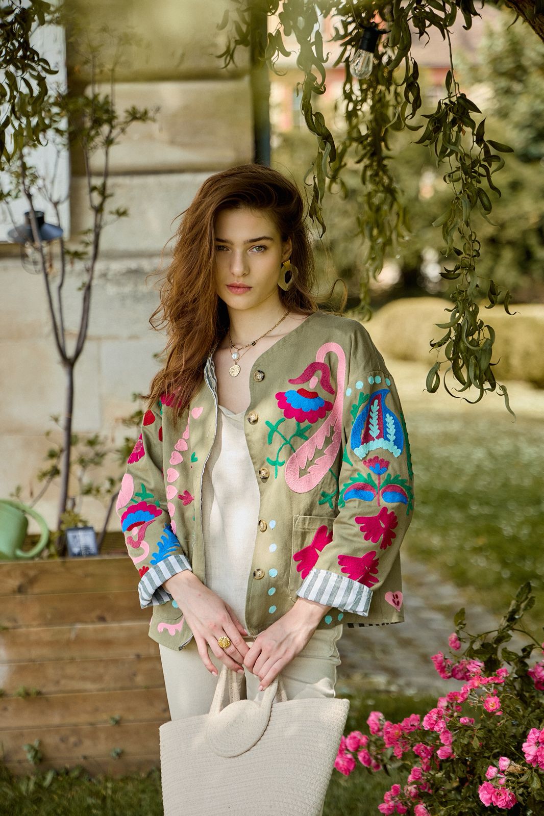 Jacket Embroidered Olive