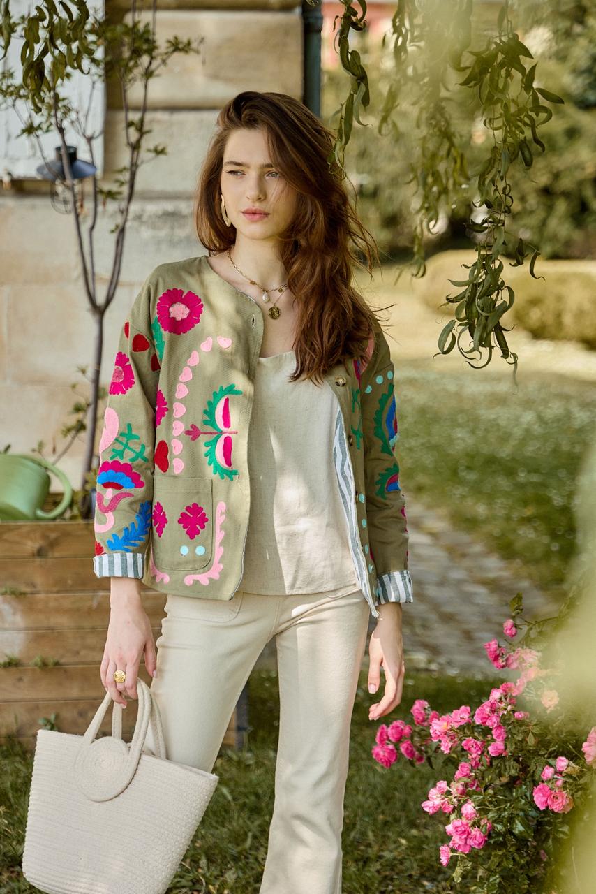 Jacket Embroidered Olive