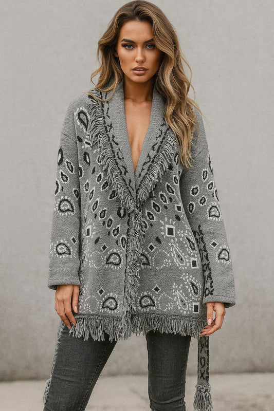 Bandana Cardigan Grey