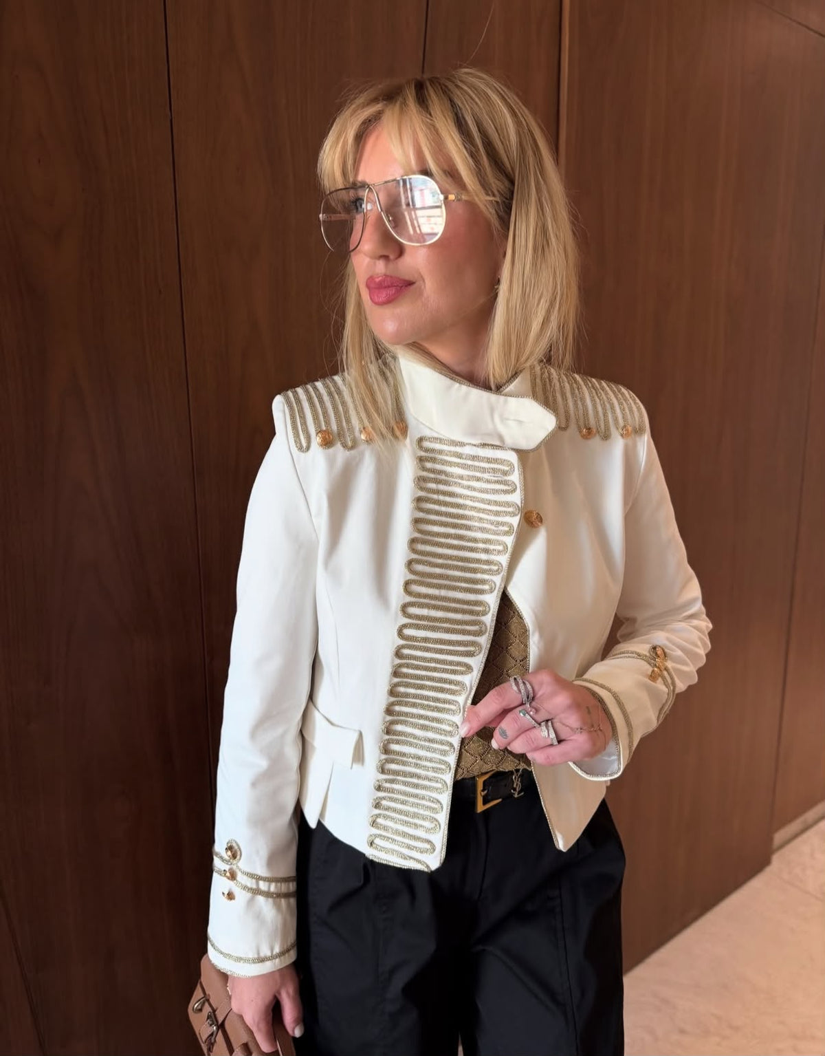 Jacket Napoleon offwhite gold buttons