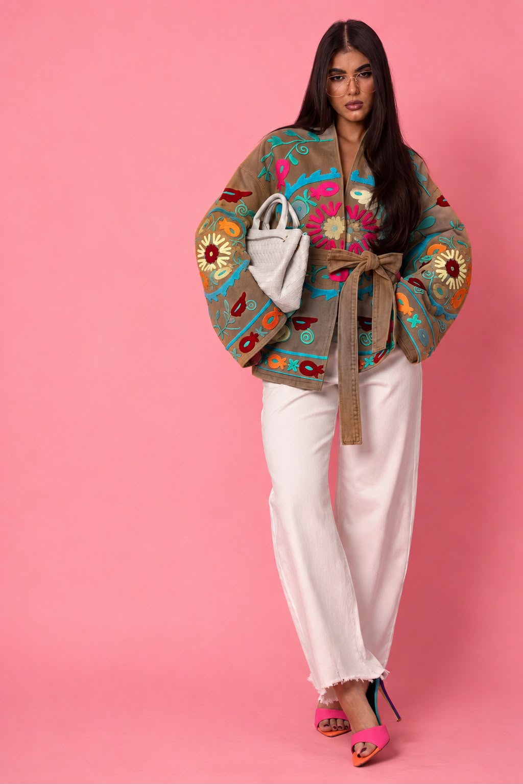 Jacket embroidery camel