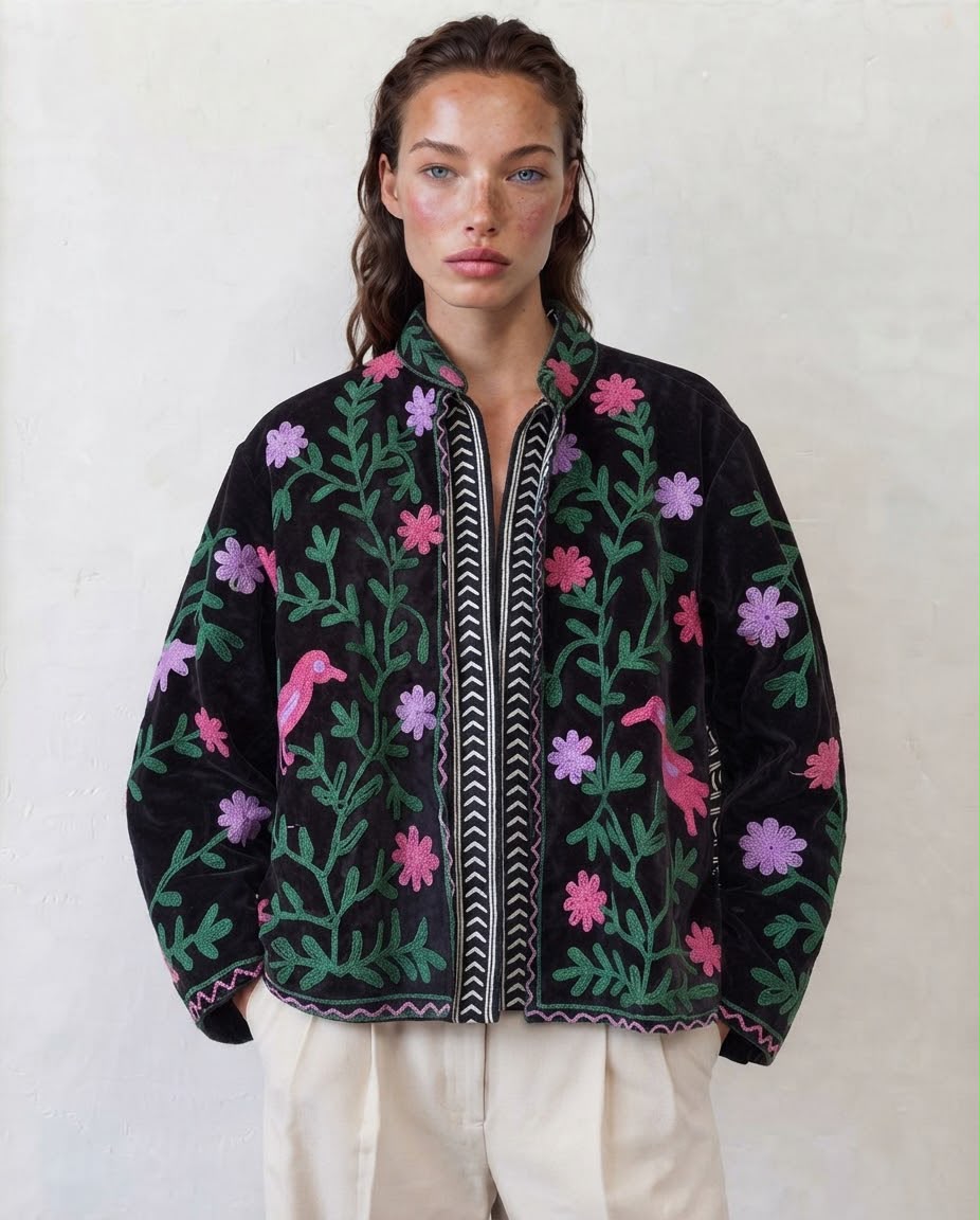 Jacket embroidered