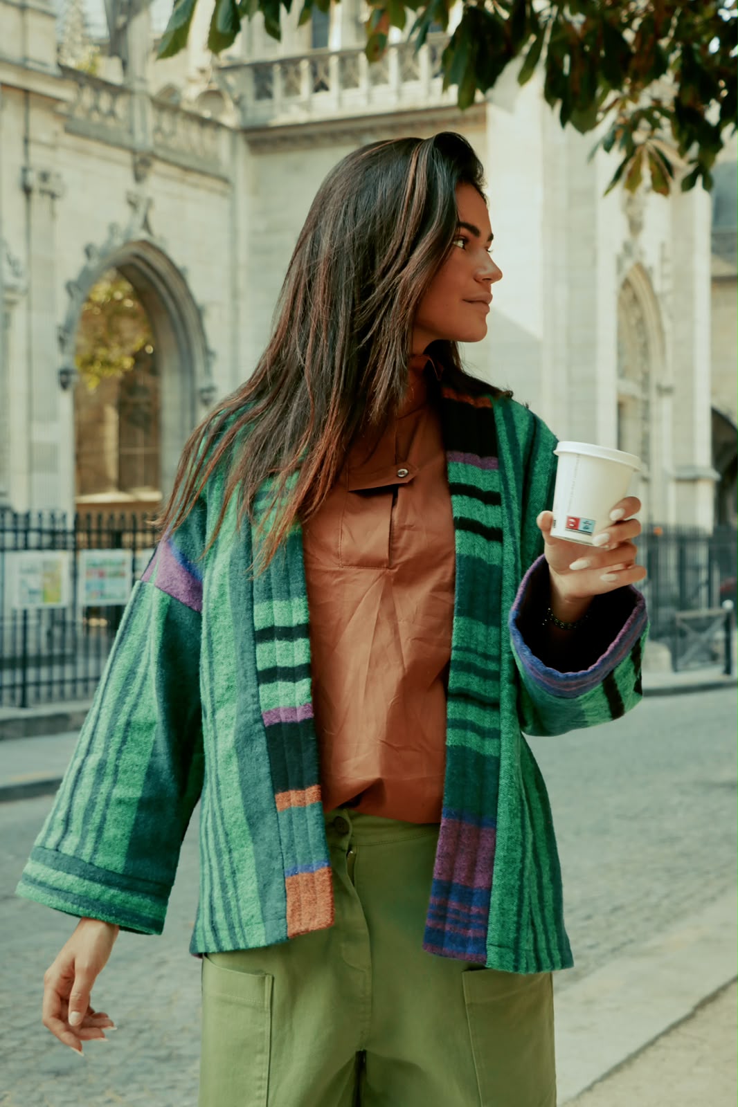 Jacket striped mint limited