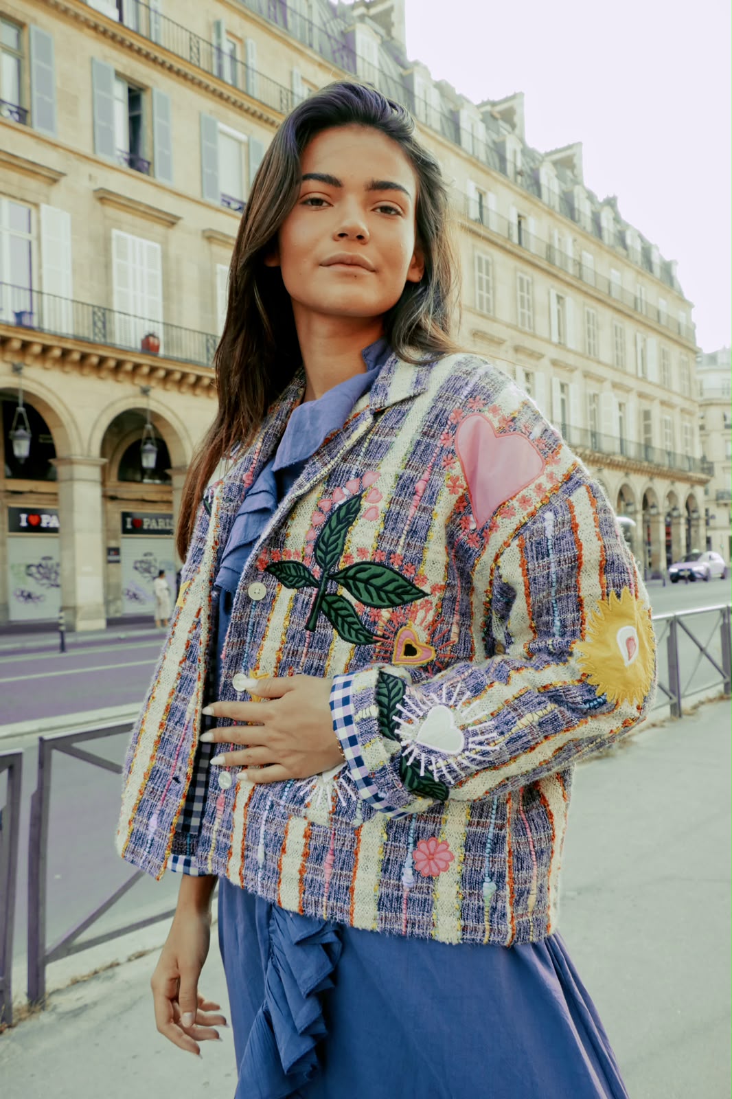 Jacket blue multicolor limited