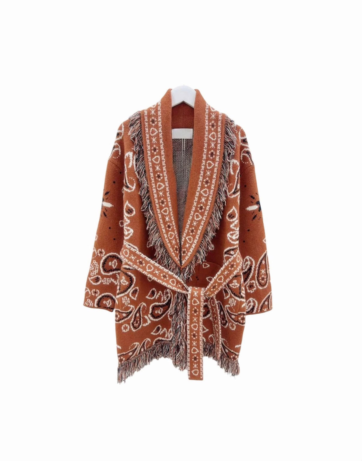 Bandana cardigan brick
