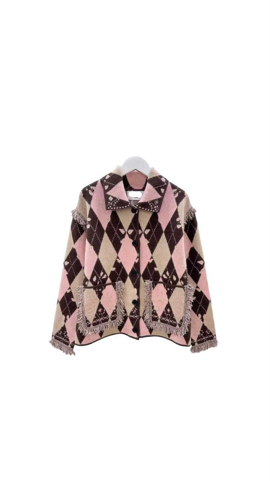 Bandana argyle rose brown