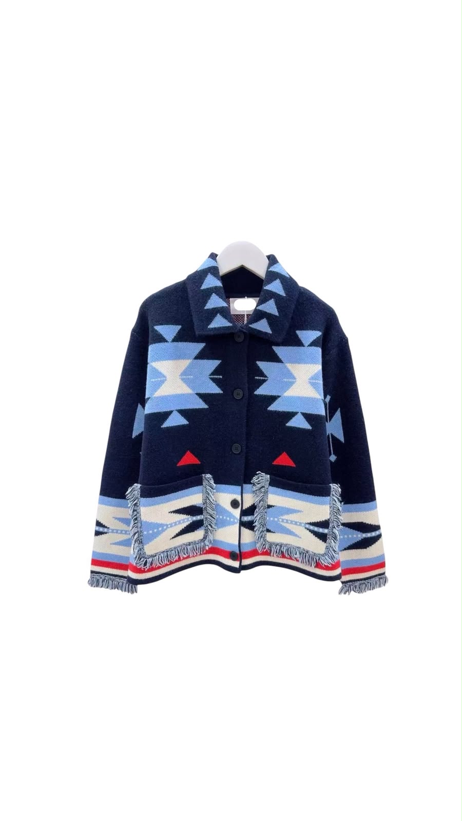 Jacket zegzag blue navy