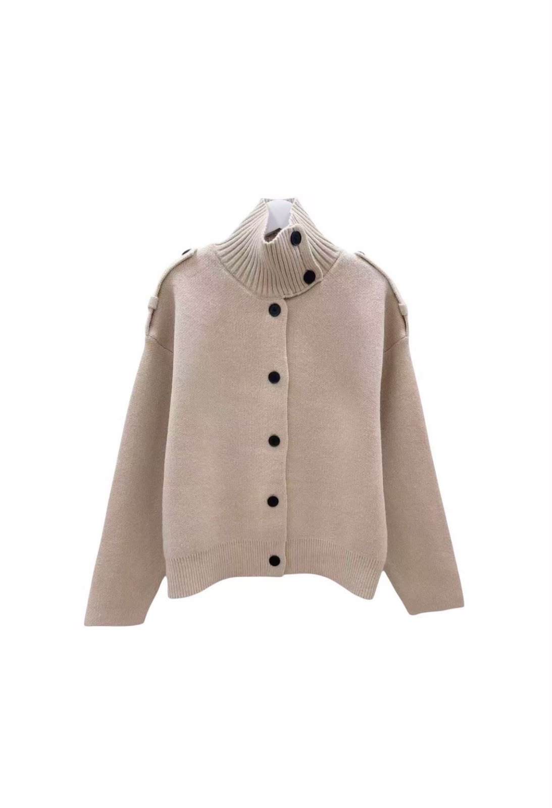 Jacket beige wool buttons