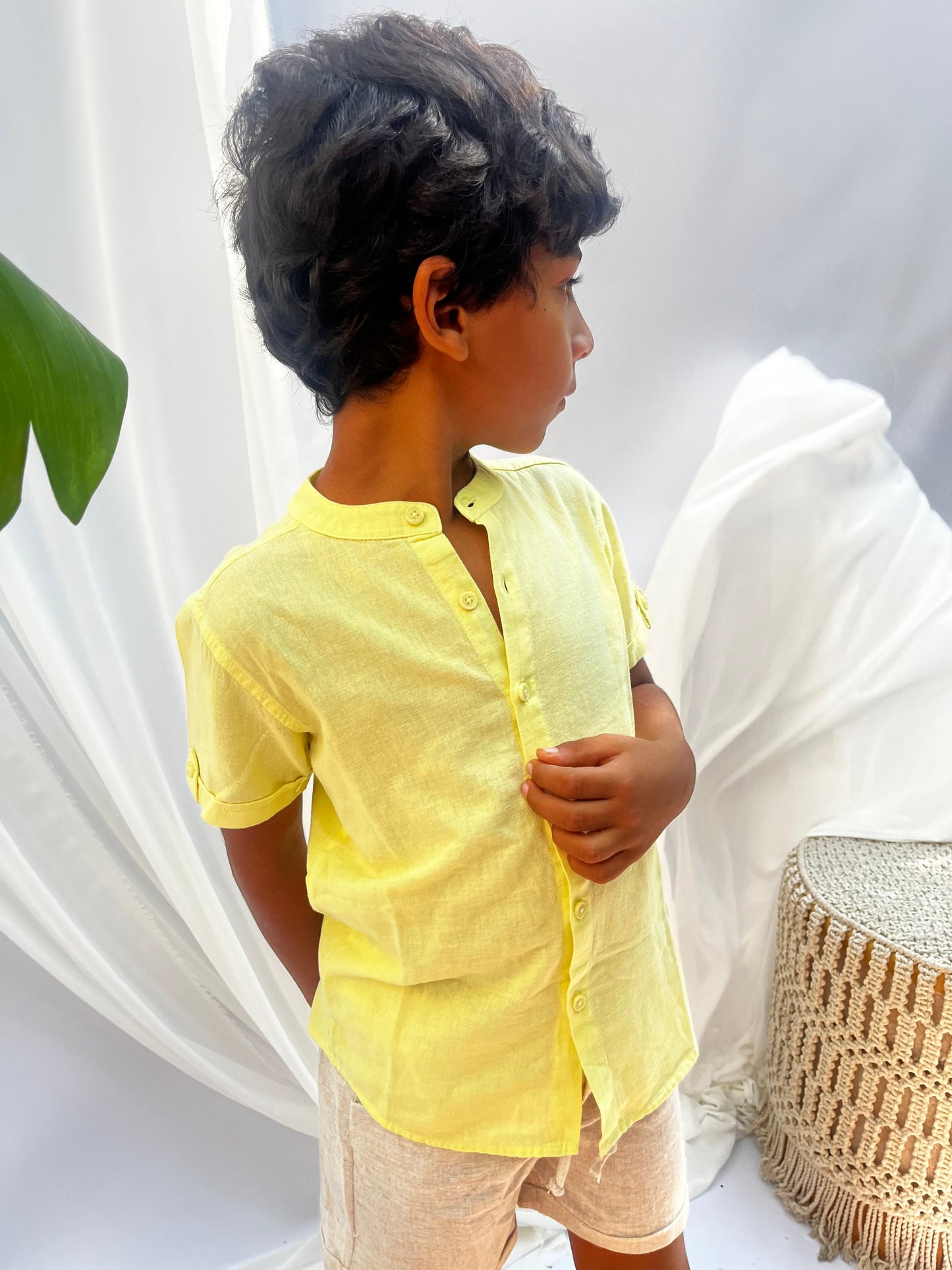 Linen Cotton Yellow Chemise
