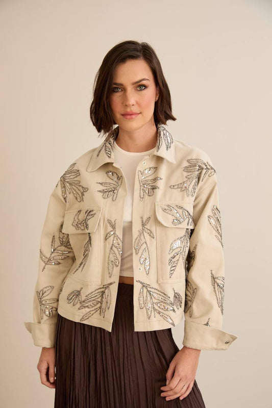 Jacket Embroidered Beige