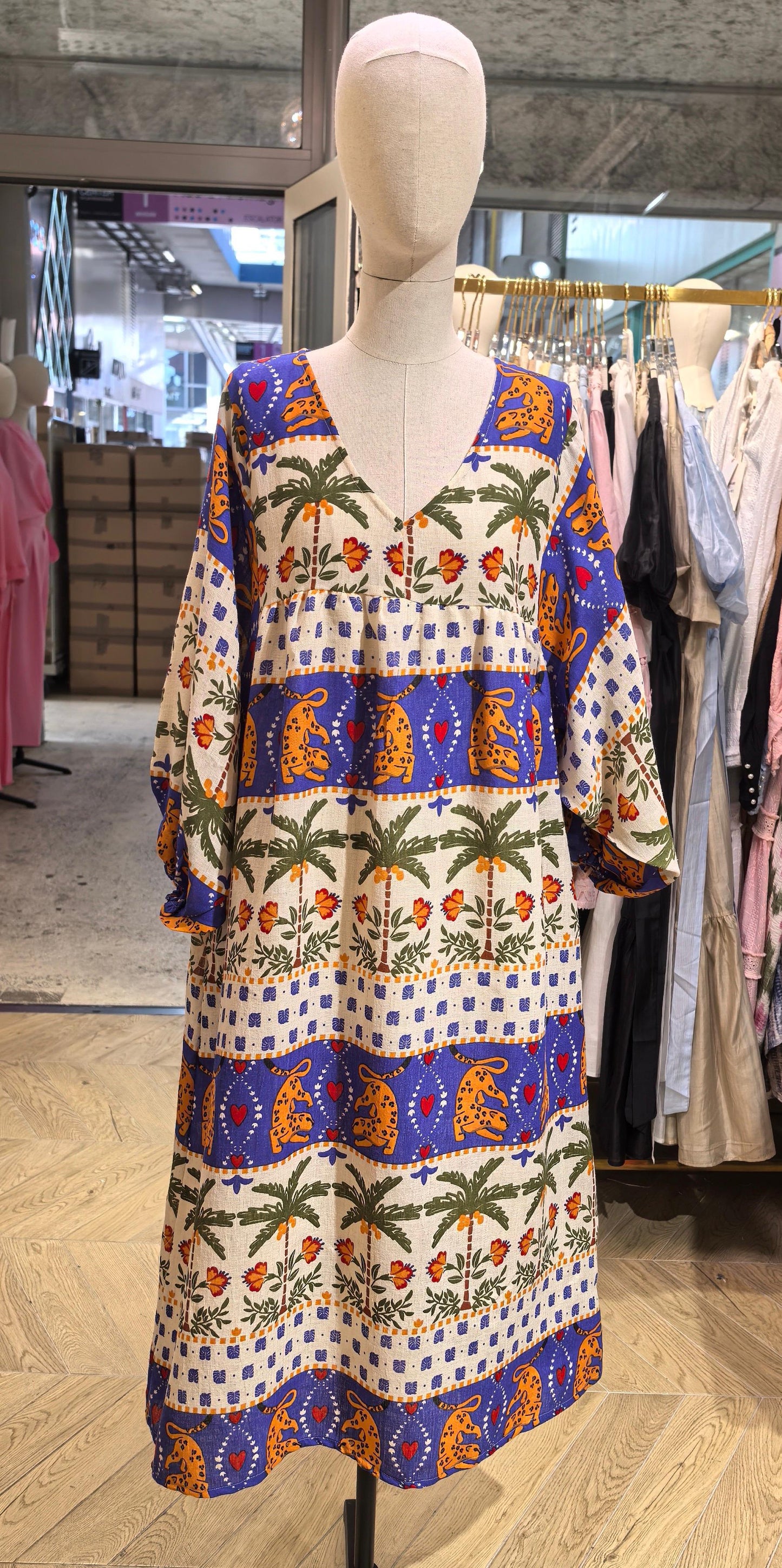 Tiger Palm Tree Dress