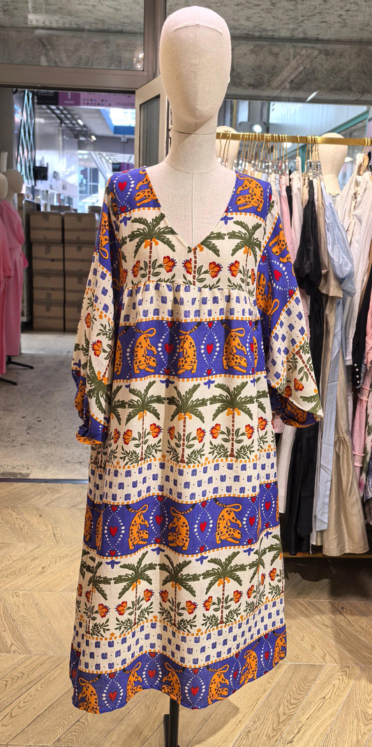Tiger Palm Tree Dress