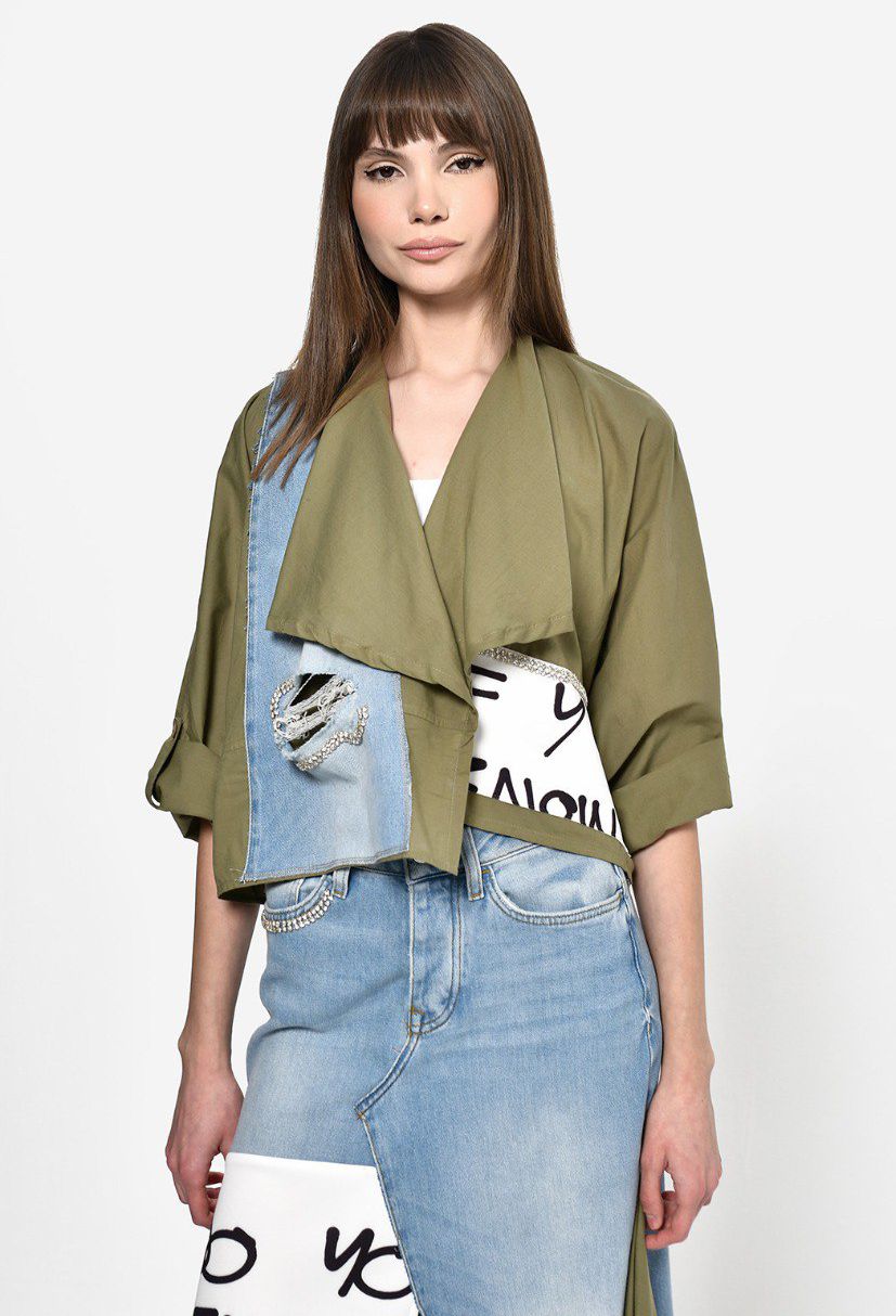 Chemise Olive Denim Mix