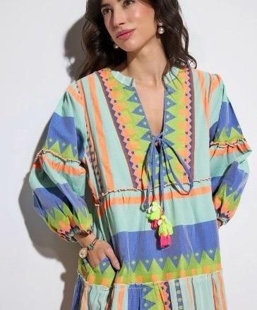 Dress Orlin Long Sleeves Colorful