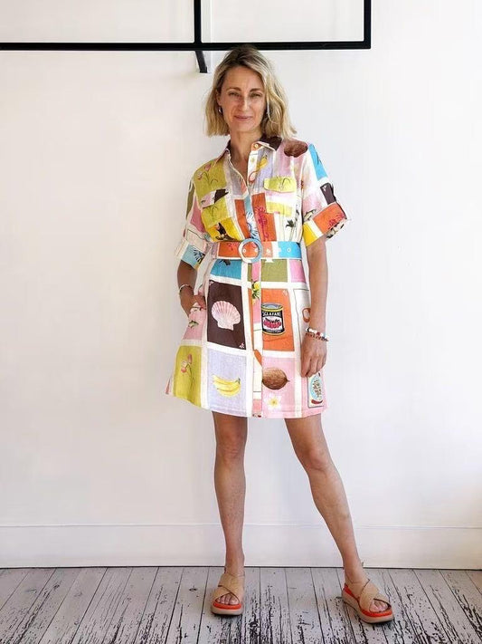 Dress Elmais Colorful