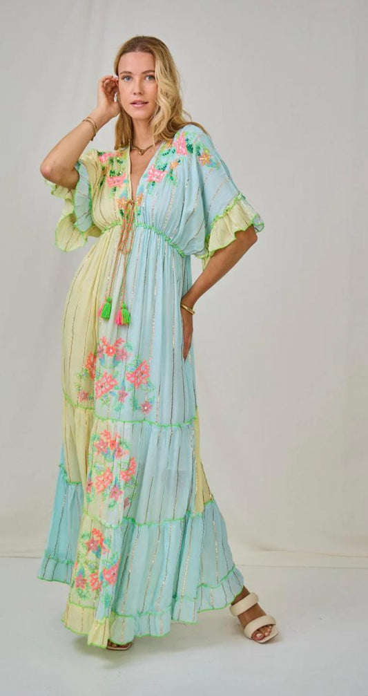 Colorful Embroidery Dress