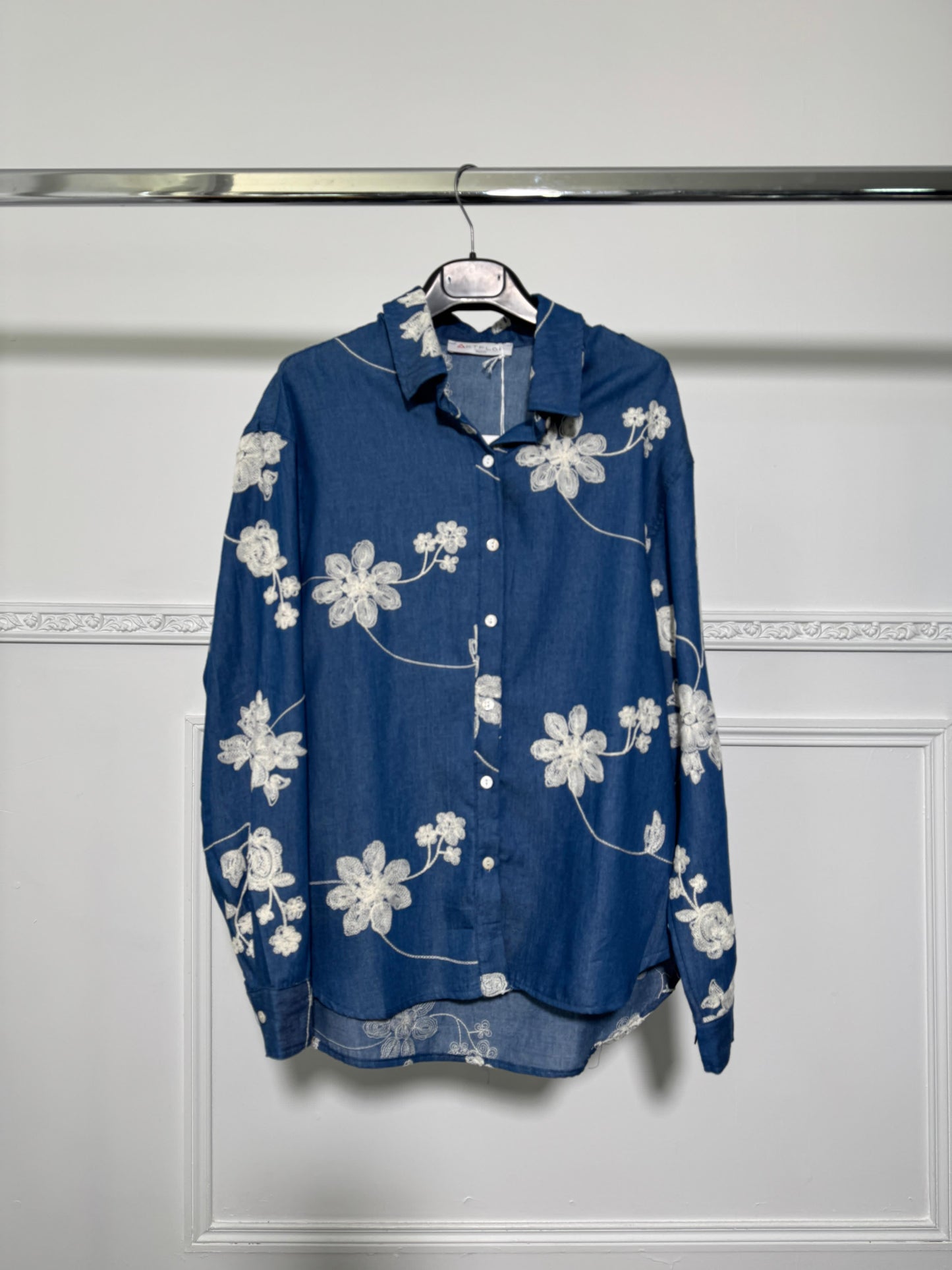 Denim Shirt Flower