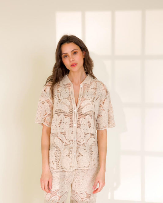 Handmade Crochet Cardigan Rosa