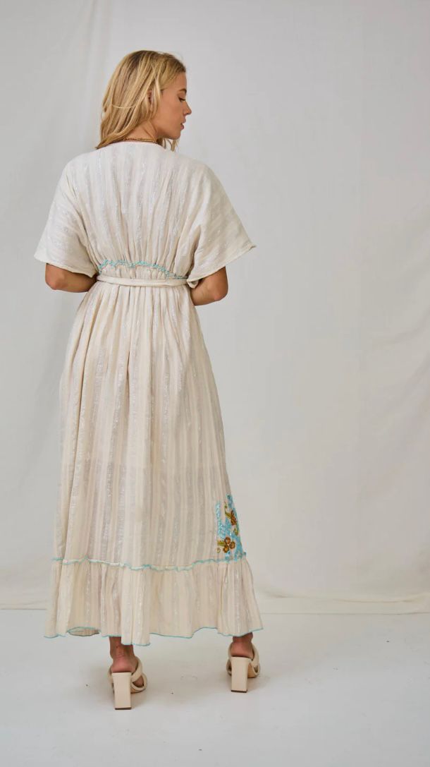 Embroidery Blue Dress LQ