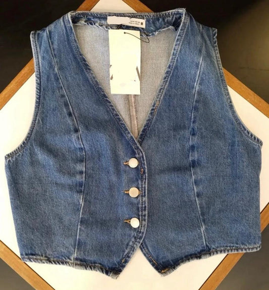 Denim Vest Pockets