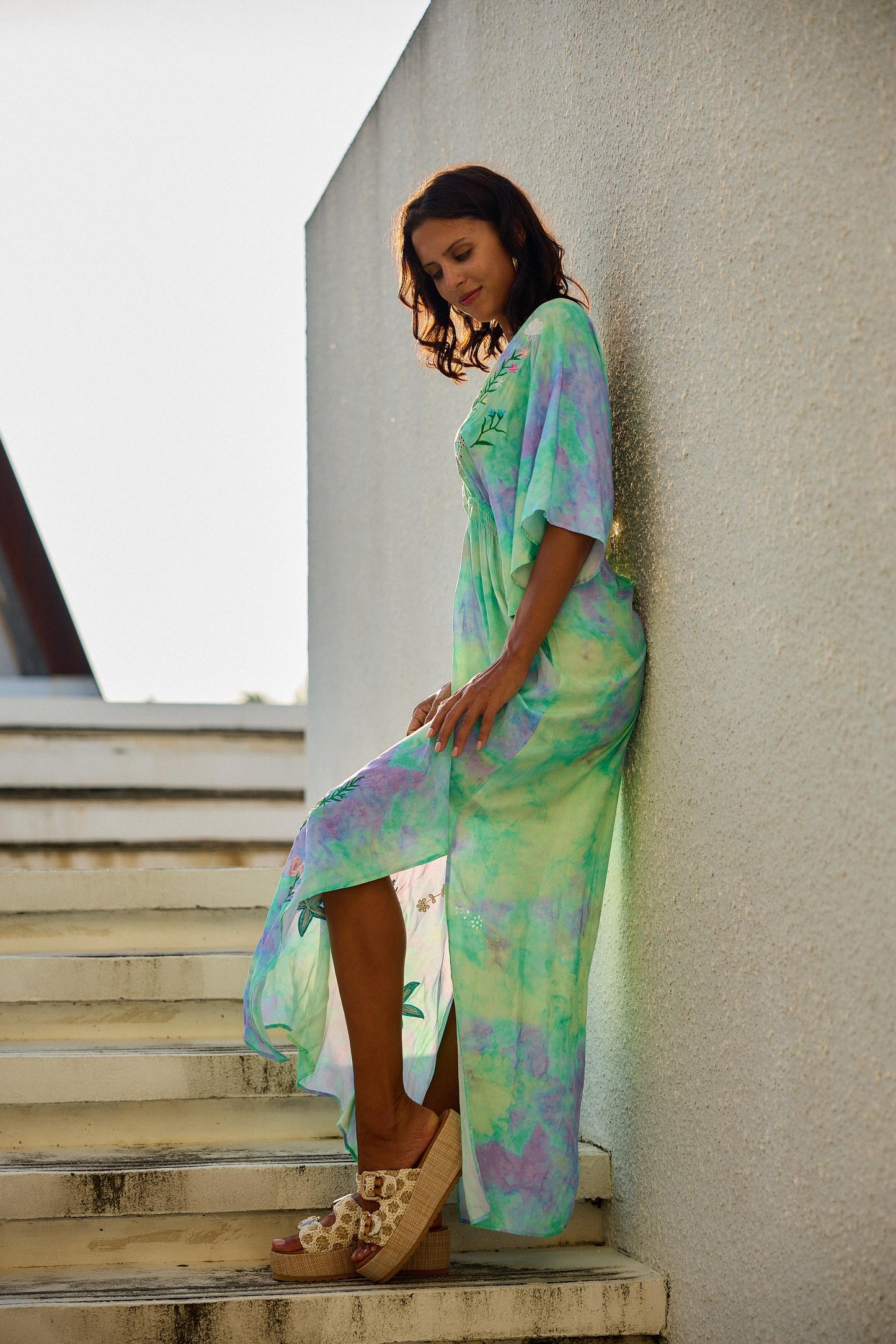 Dress Tie Purple Green