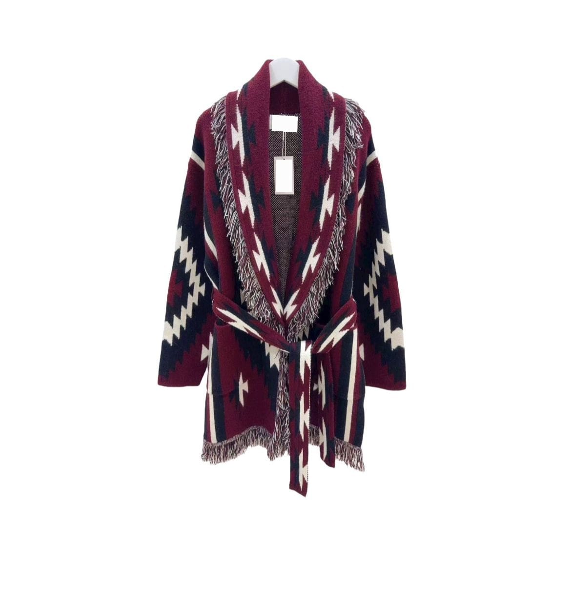 Cardigan Pattern Burgundy