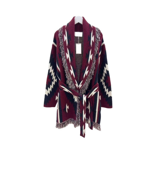 Cardigan Pattern Burgundy