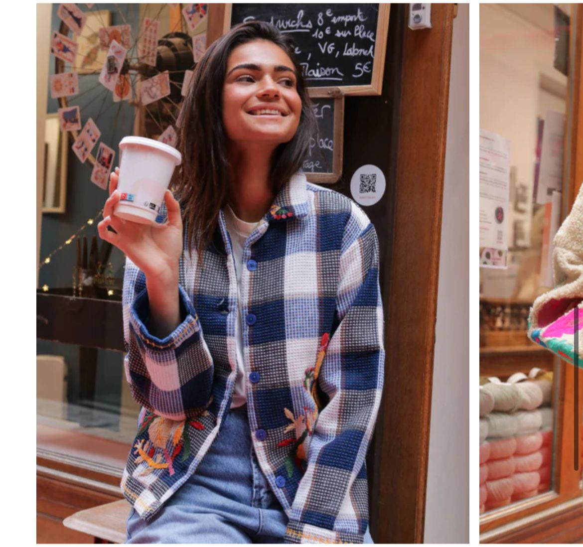 Jacket Blue Blanc Embroidery